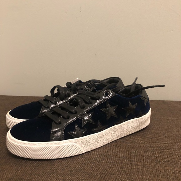 Saint Laurent Court Classic Navy Blue California Luxury Sneakers 35 - Picture 3 of 7